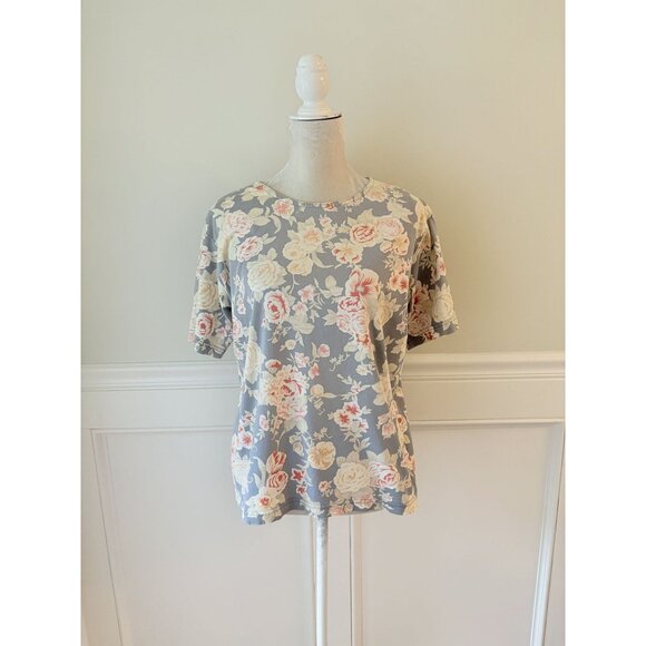 Talbots Vintage Floral Printed Tee M - Picture 1 of 4